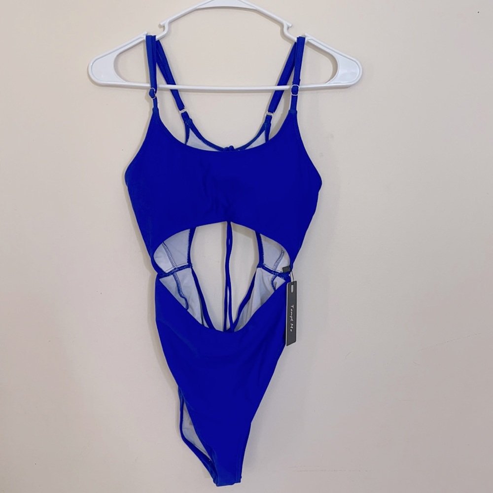 NWT Blue One-Piece Flirty Design